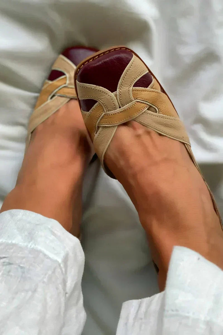 Vynelle | Tri-Color Slip-On Flats 1