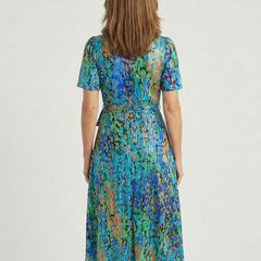 Zafrina | Abstract Pattern Midi Dress 1