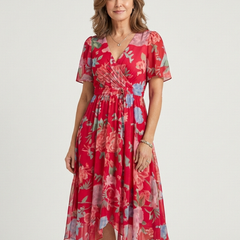 Zafrina | Abstract Pattern Midi Dress 2