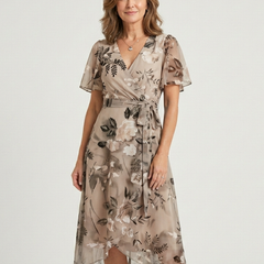 Zafrina | Abstract Pattern Midi Dress 3