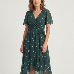 Zafrina | Abstract Pattern Midi Dress 4