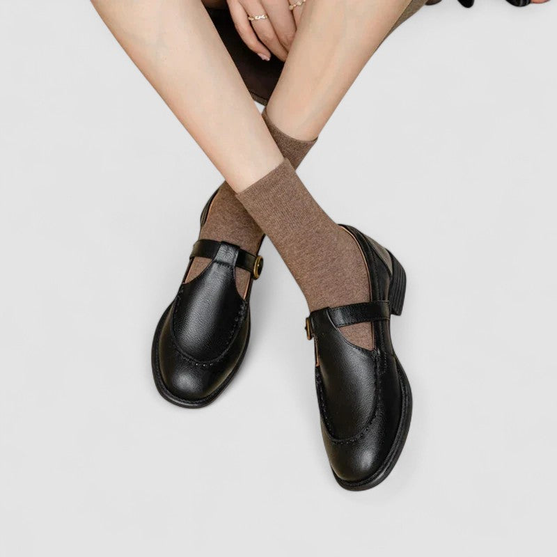 Zhelynne | Orthopedic Square-Toe Mary Jane Shoes 0