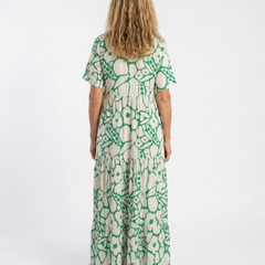 Zuleika | Short Sleeve V Neck Floral Midi Dress 2